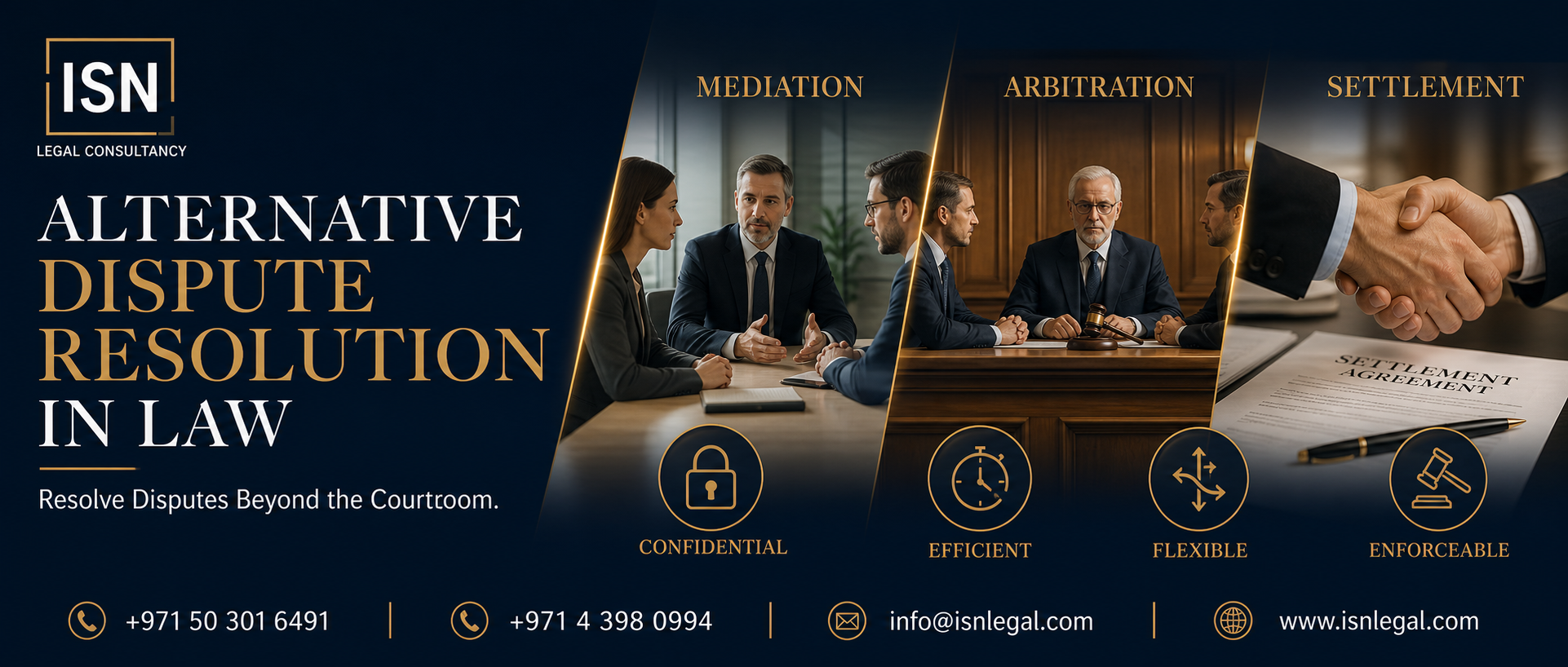 Alternative Dispute Resolution in Law legal guidance - ISN Legal Consultancy
