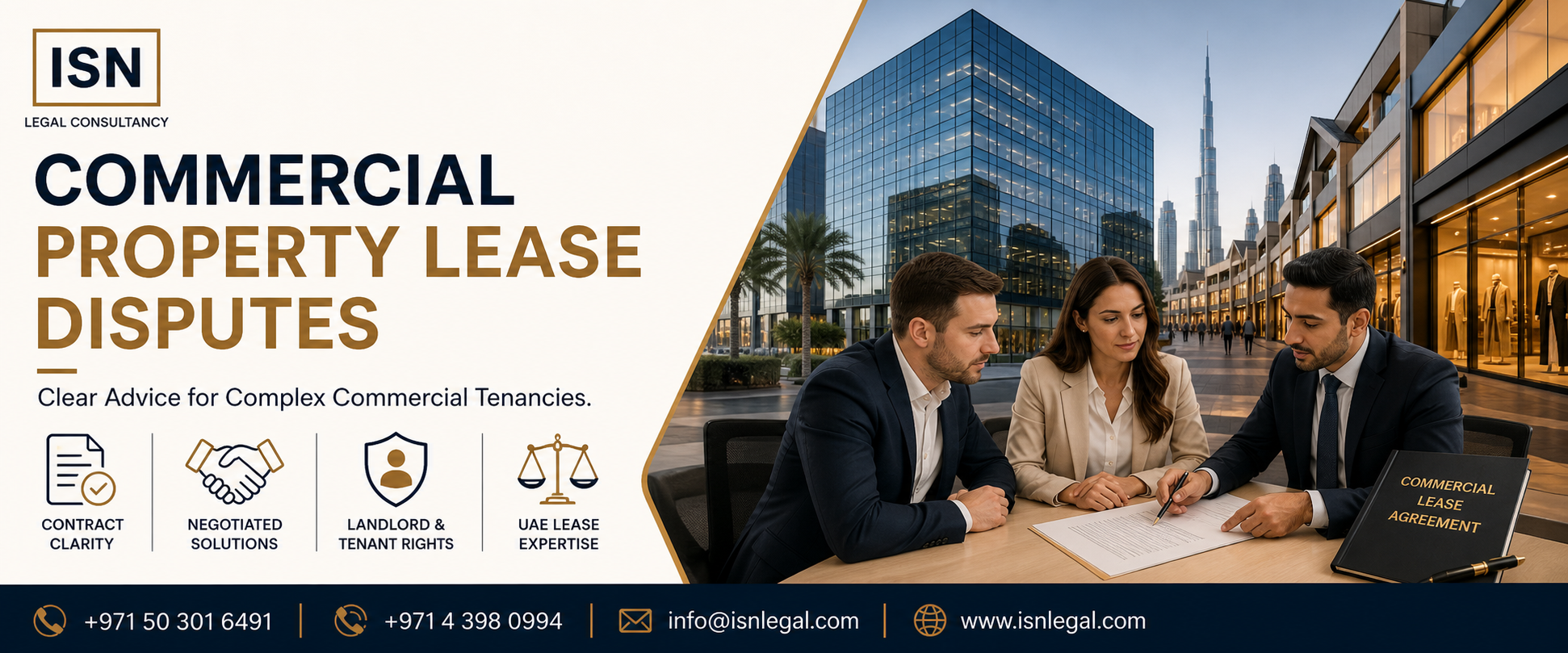 Commercial Property Lease Disputes legal guidance - ISN Legal Consultancy