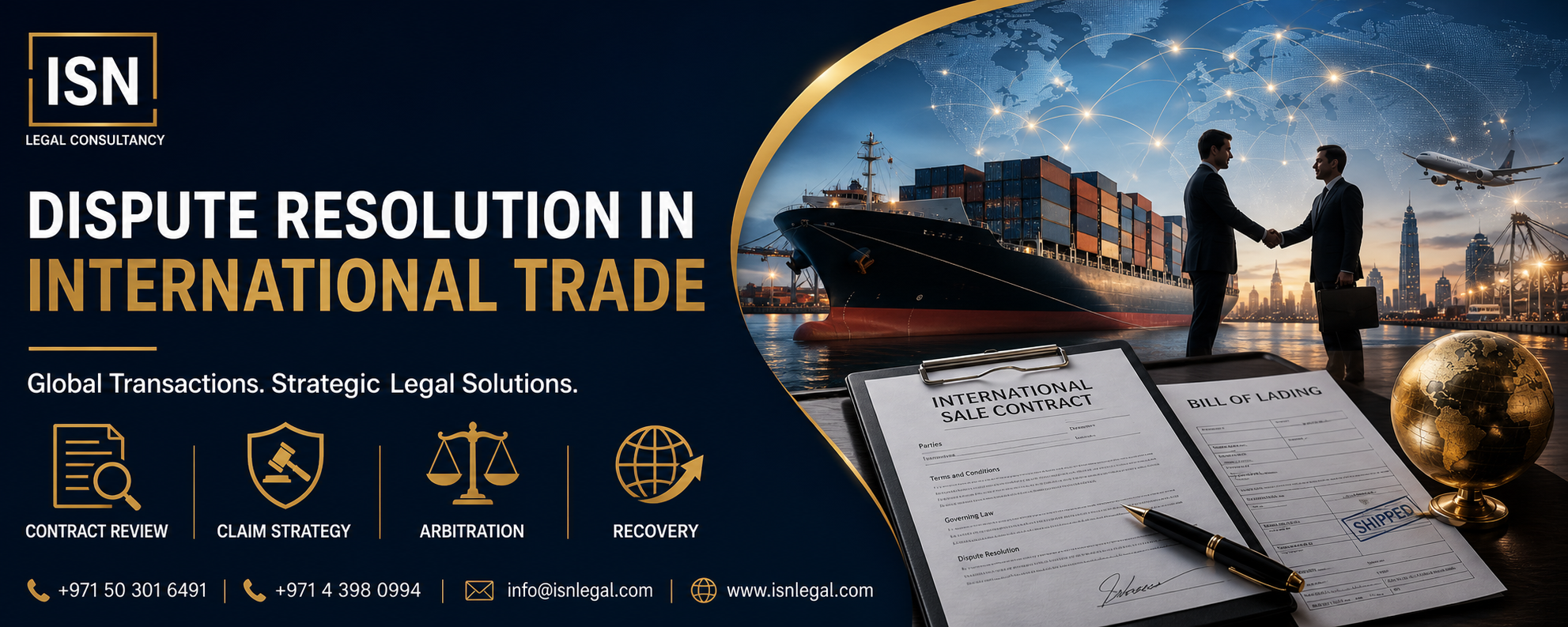 Dispute Resolution in International Trade legal guidance - ISN Legal Consultancy